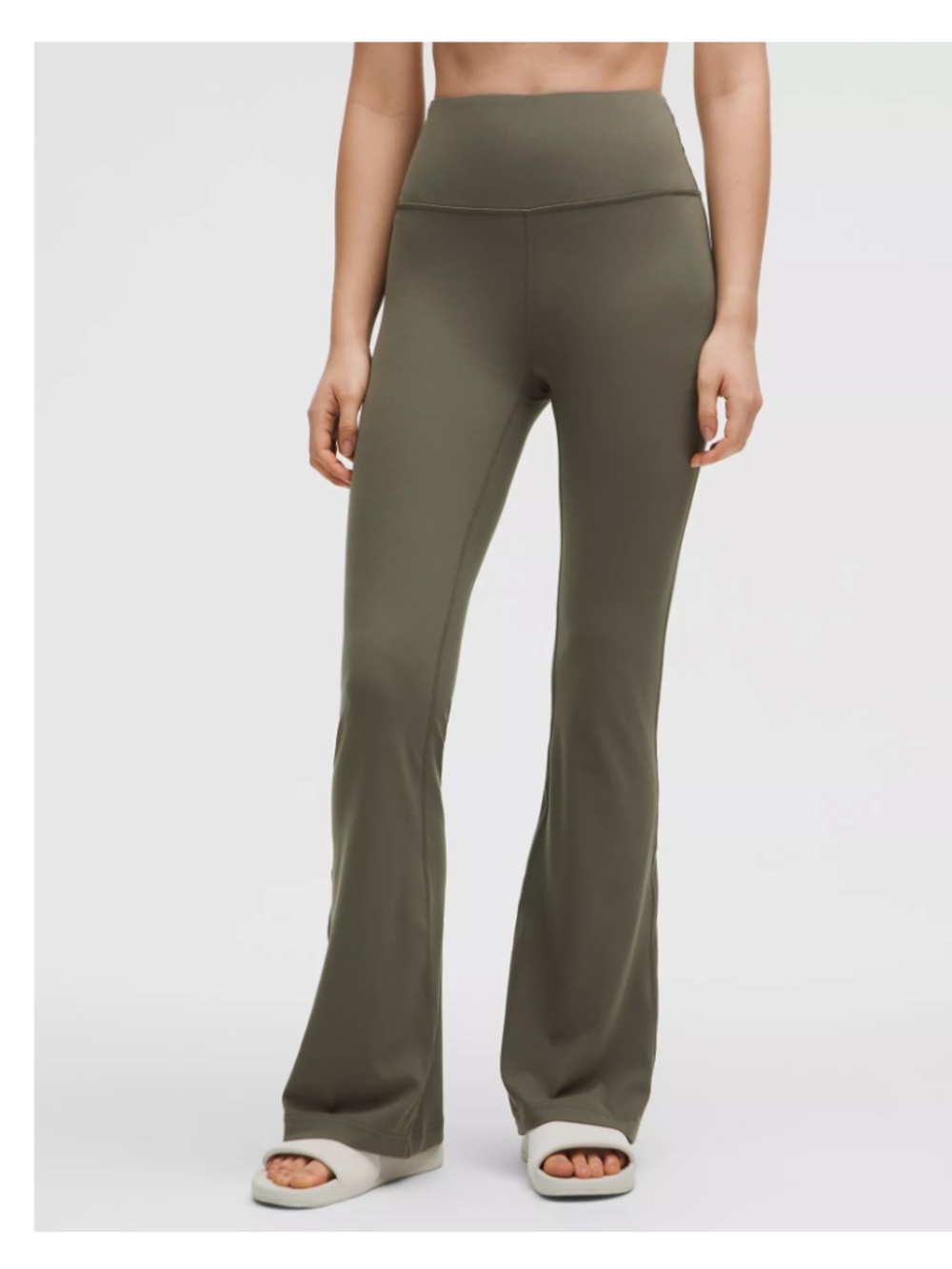 Groove Nulu Super-High-Rise Flared Pant *Regular Size 6 Army Green